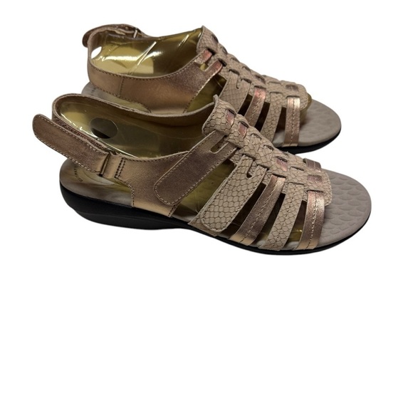 Collection Clarks Sandals Womens 10MAlexis Blossom Strappy Pink Leather Metallic - Picture 3 of 6